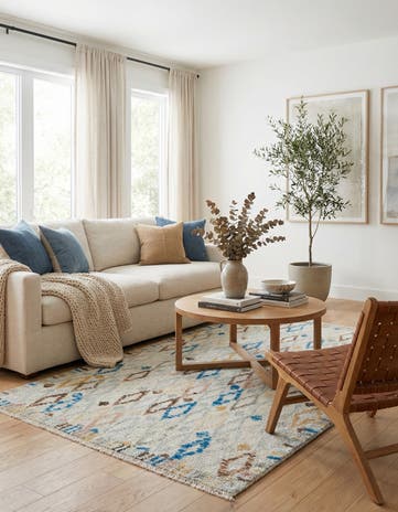 4' 10 x 6' 3 Hand Knotted Darya Wool Rug