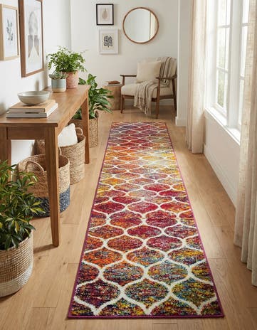 2' x 13' Lattice Frieze Runner Rug