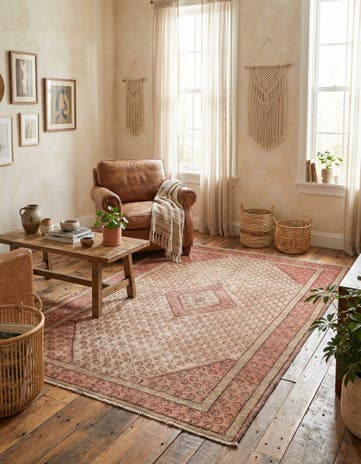 3' 10 x 6' 5 Hand Knotted Ultra Vintage Persian Wool Rug