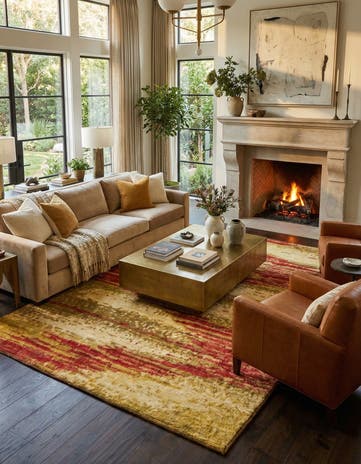 6' 8 x 9' Hand Knotted Darya Wool Rug