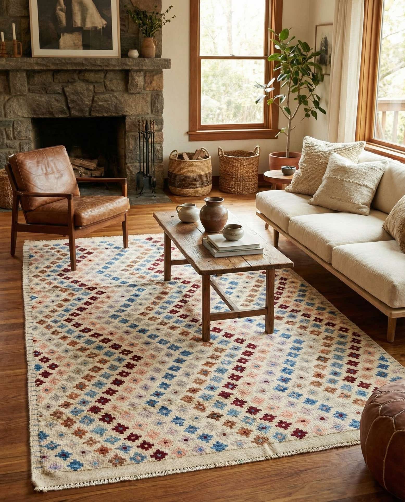 5' 4 x 8' Hand Knotted Balouch Wool Rug