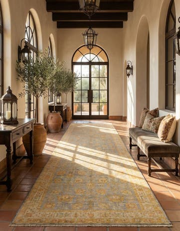 4' 8 x 11' 4 Kaizar Wool Runner Rug