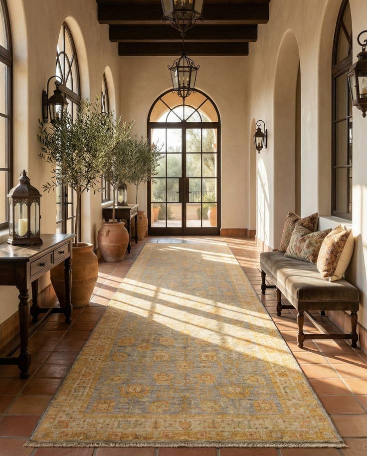 Detail image of 4' 8 x 11' 4 Kaizar Wool Runner Rug