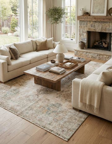 6' 10 x 10' Hand Knotted Ultra Vintage Persian Wool Rug
