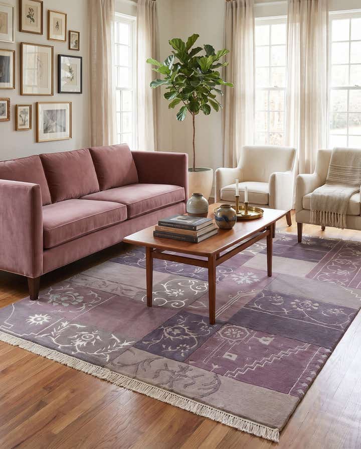 4' 7 x 6' 7 Hand Knotted Darya Wool Rug
