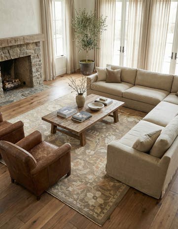 11' 2 x 15' 7 Hand Knotted Oushak Wool Rug
