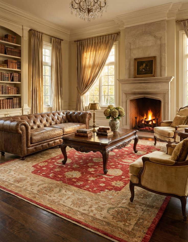 Detail image of 8' 4 x 11' 2  Hand Knotted Peshawar Ziegler Rug