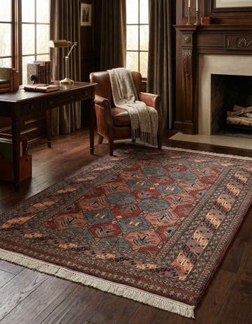 4' 3 x 6' Hand Knotted Bokhara Oriental Wool Rug