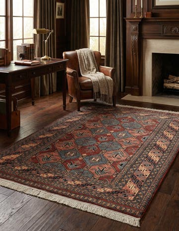 4' 3 x 6' Hand Knotted Bokhara Oriental Wool Rug