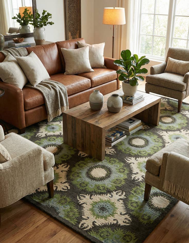 Detail image of 8' x 9' 10 Agra Rug