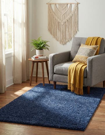 3' 3 x 5' 3 Solid Frieze Rug