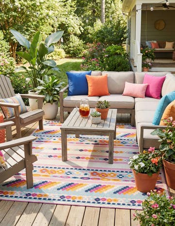 7' 10 x 10' Easy-Clean Aruba Indoor / Outdoor Rug