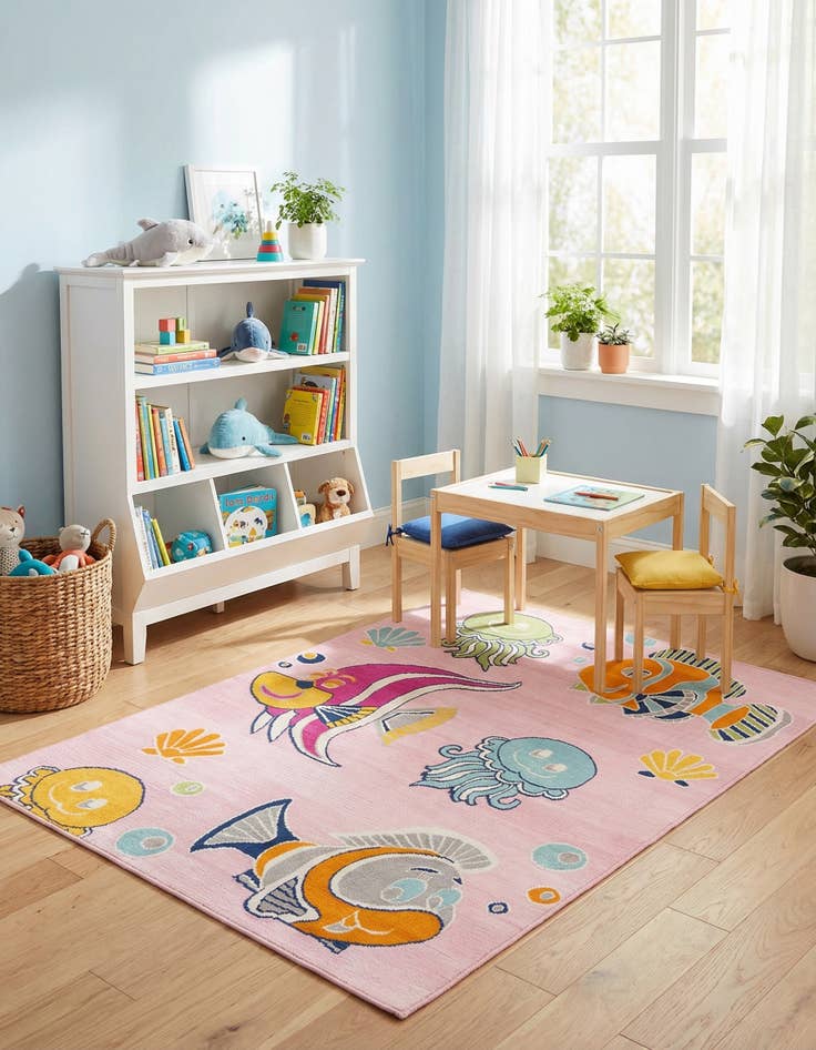 Detail image of 5' 3 x 7' 7  Washable  Indoor / Outdoor Rug