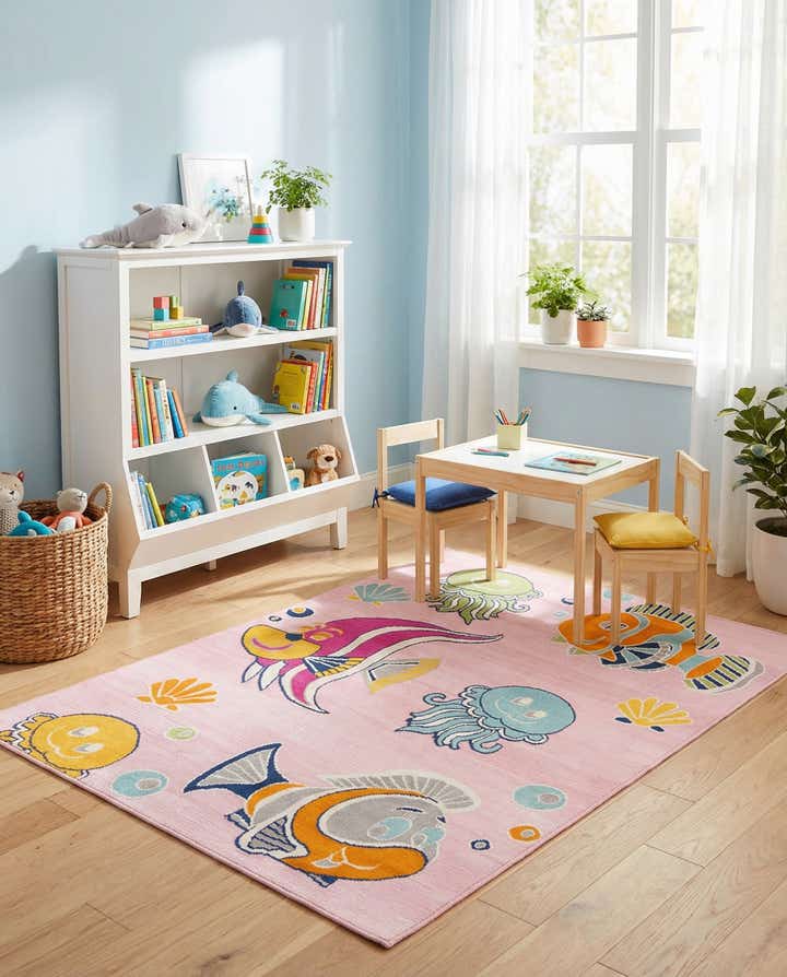 5' 3 x 7' 7 Easy-Clean Indoor / Outdoor Rug