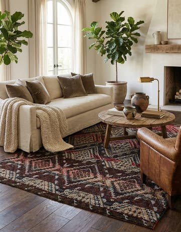 7' 8 x 9' 8 Hand Knotted Moroccan Wool Rug