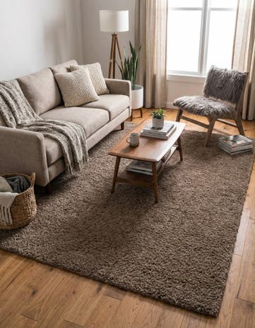 9' x 12' 2 Solid Shag Rug