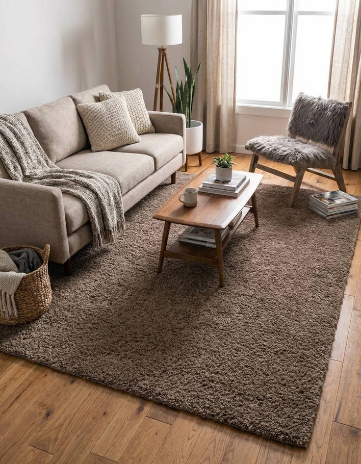 Detail image of 9' x 12' 2 Studio Solid Shag Rug