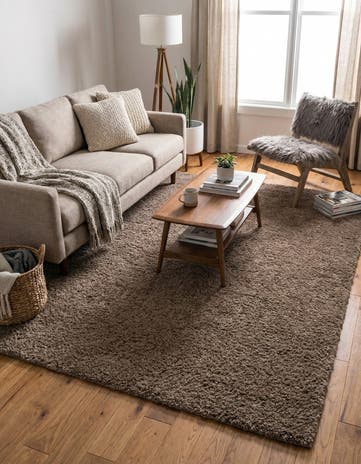 9' x 12' 2 Solid Shag Rug