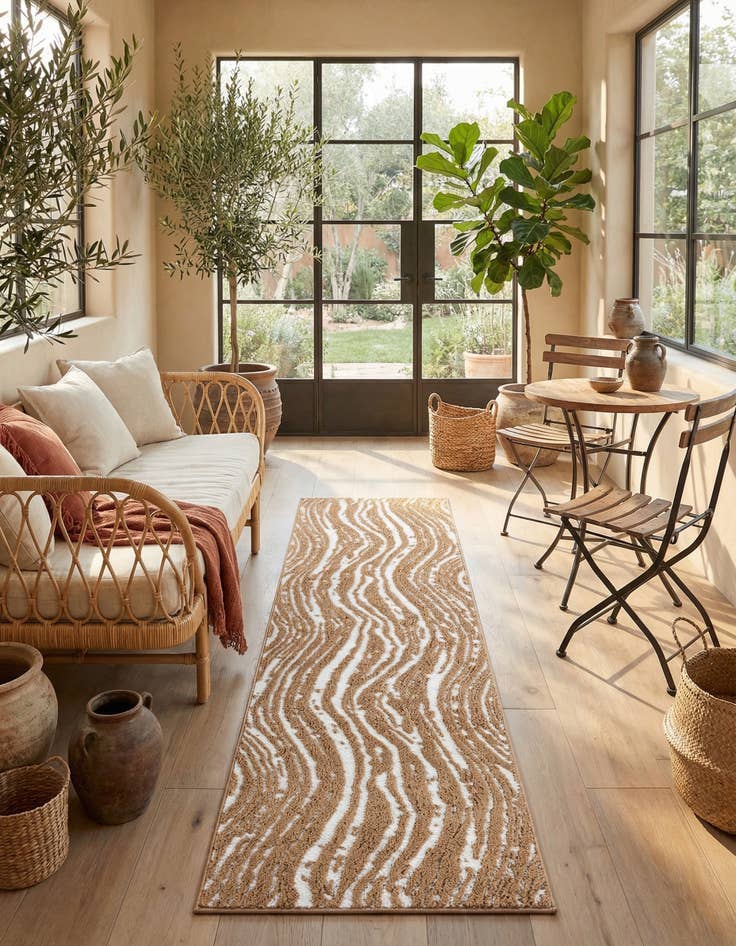 Detail image of  2' 7 x 10' Sepia Runner Rug