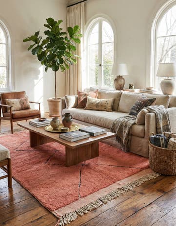 5' 7 x 7' 10 Hand Knotted Moroccan Wool Rug