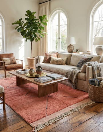5' 7 x 7' 10 Hand Knotted Moroccan Wool Rug