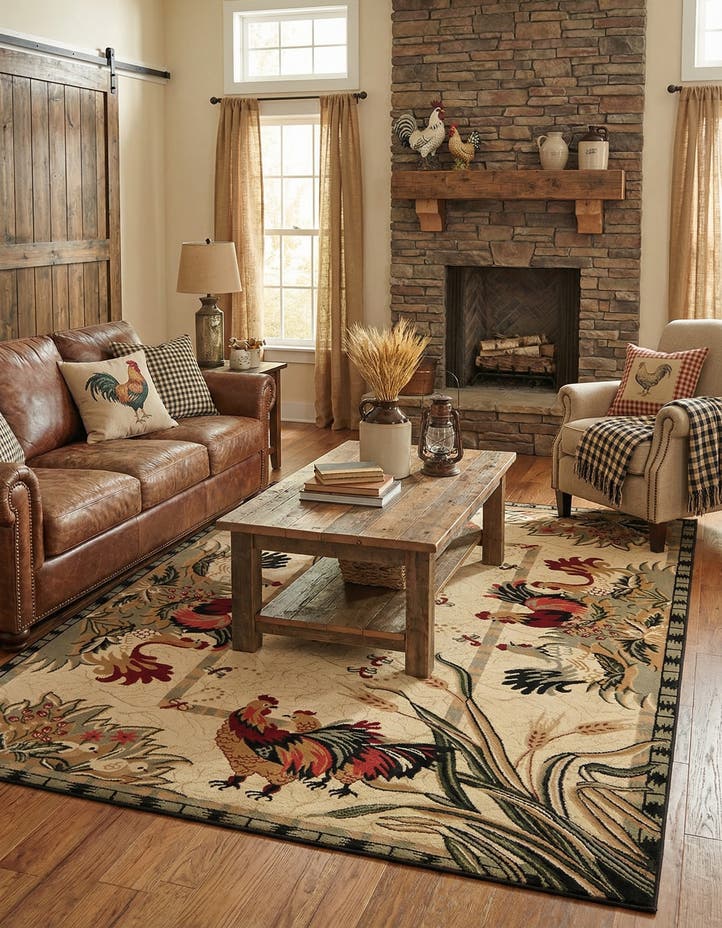 7' x 10' Pastoral Rug