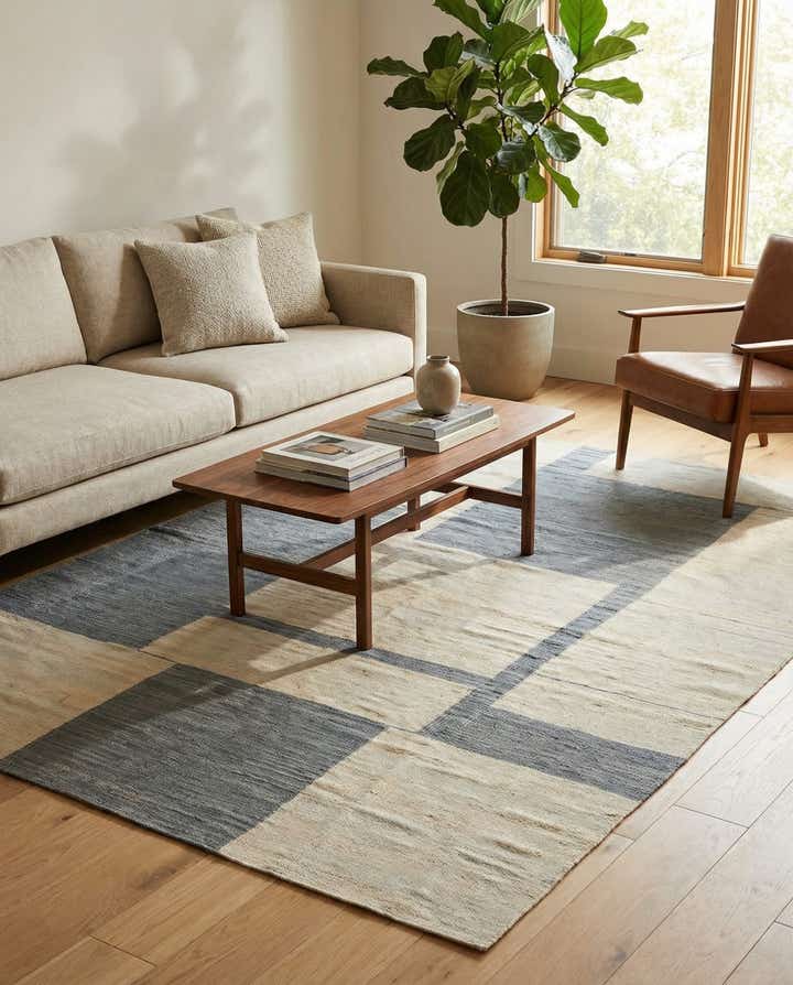 5' x 6' 7 Hand Woven Kilim Modern Wool Rug