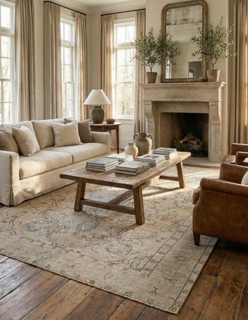 6' 4 x 9' 7 Hand Knotted Ultra Vintage Persian Wool Rug