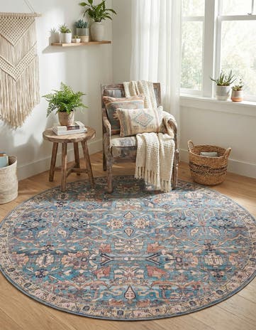 5' 3 x 5' 3 Nostalgia Round Rug