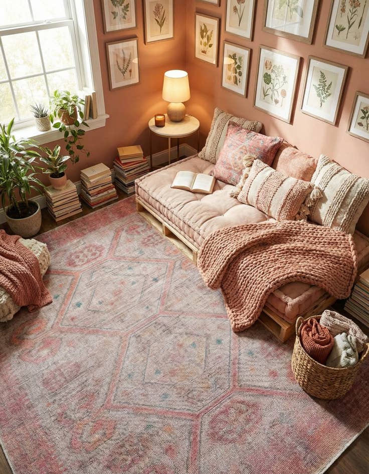 Detail image of 7' 3 x 7' 3  Washable Sisu Square Rug