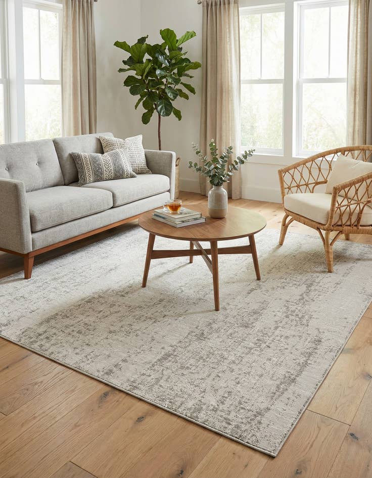 Detail image of 7' 10 x 7' 10  Washable Modern Indoor / Outdoor Square Rug