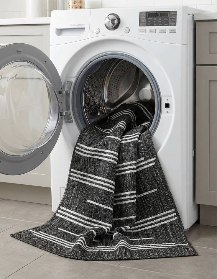 Detail image of  2' x 5' 3  Washable Modern Indoor / Outdoor Runner Rug