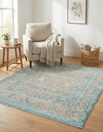 4' x 4' Modern Classical Square Rug