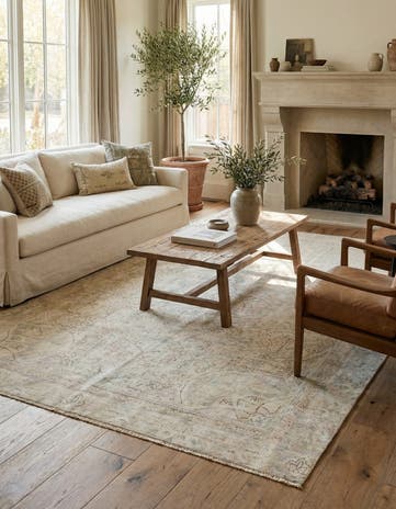 6' 2 x 8' 10 Hand Knotted Ultra Vintage Persian Wool Rug