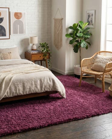  5' 3 x 8' Solid Shag Rug