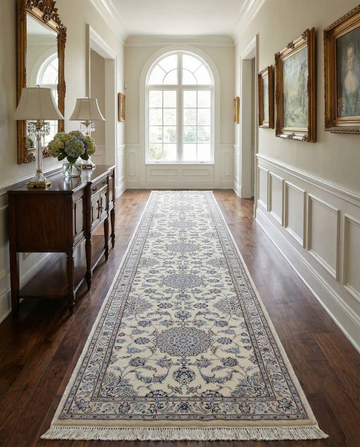 Detail image of 3' 3 x 18' 7 Nain Wool Runner Rug