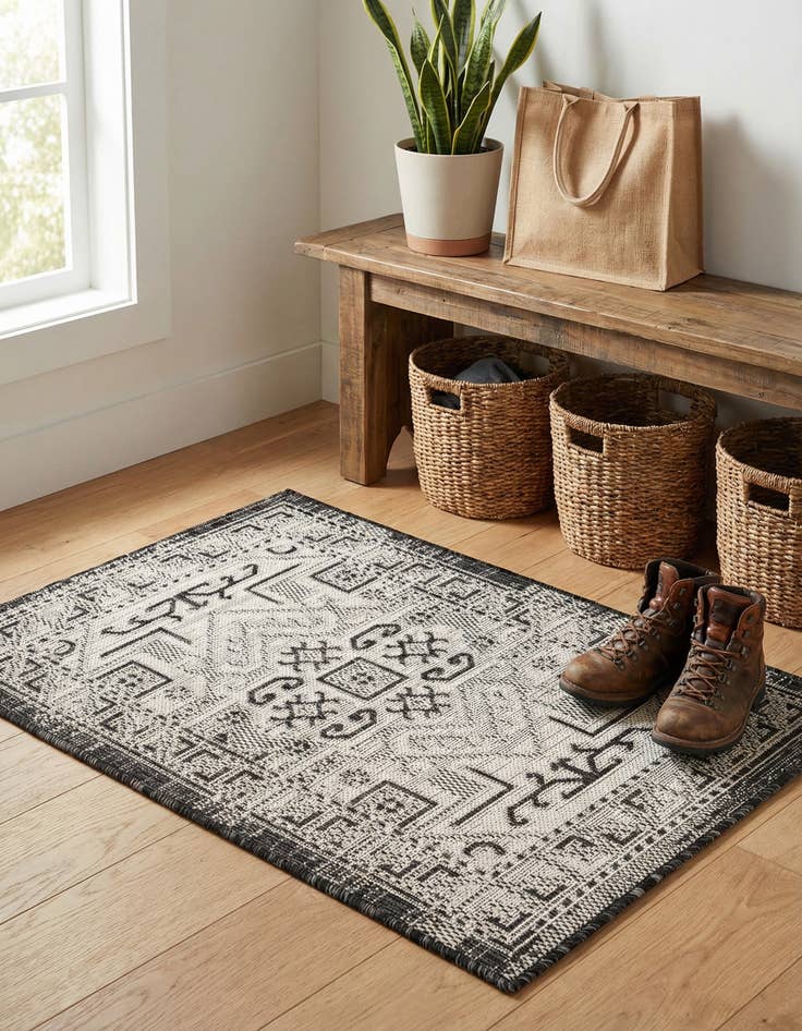 Detail image of 2' x 3' Easy-Clean Aztec Indoor / Outdoor Rug
