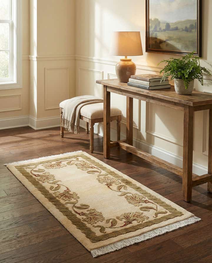 2' 7 x 4' 8 Hand Knotted Darya Wool Rug