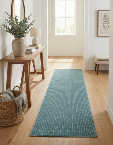 Aegean Blue Aakaar Runner Rug