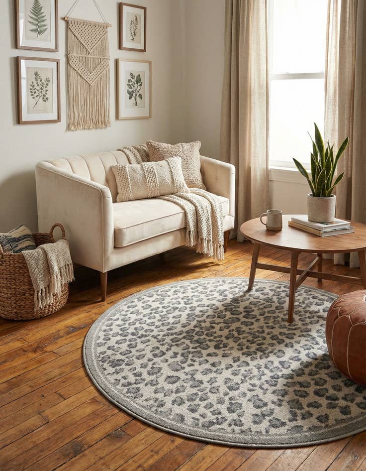 Detail image of 3' x 3' Safari Round Rug