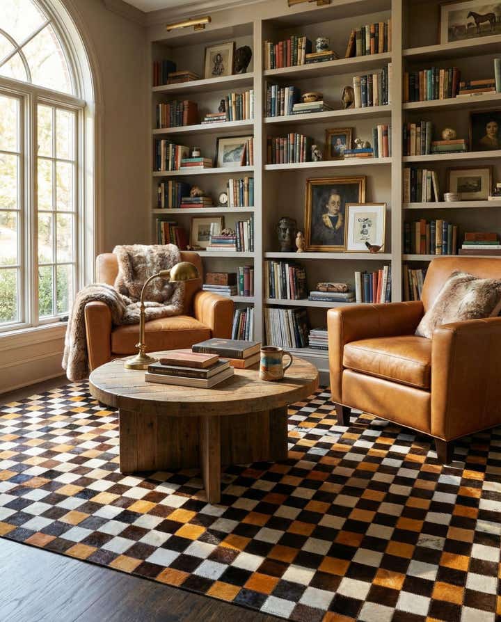 5' 1 x 8' Cowhide Stocks Rug