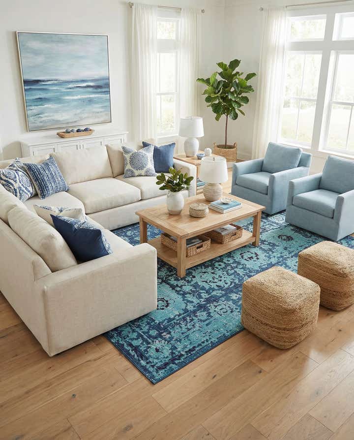 7' x 10' Washable Fleur Rug