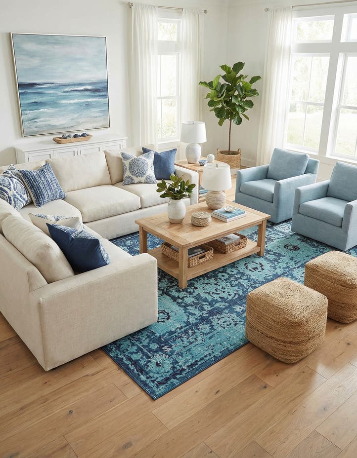 7' x 10' Washable Fleur Rug
