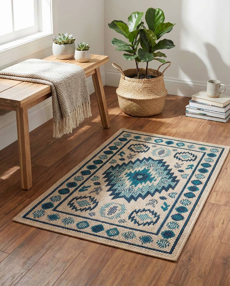 Detail image of 2' x 3' Easy-Clean Baja Indoor / Outdoor Rug