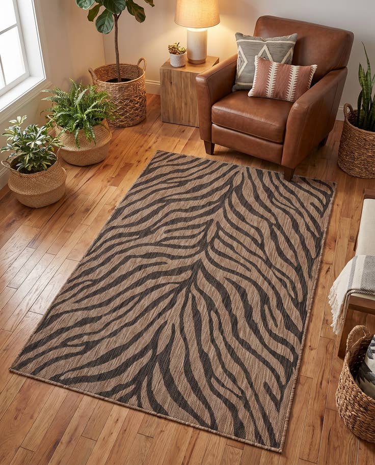 Detail image of 4' x 6' Easy-Clean Safari Indoor / Outdoor Rug