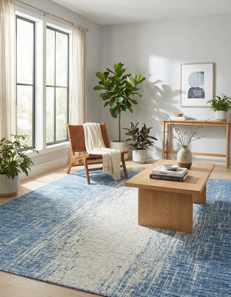 Detail image of 7' x 10'  Washable Modern Indoor / Outdoor Rug