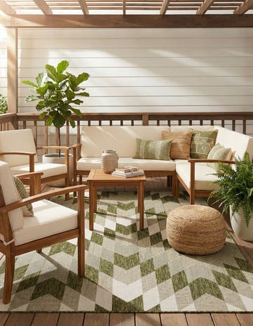5' 3 x 8' Easy-Clean Modern Indoor / Outdoor Rug