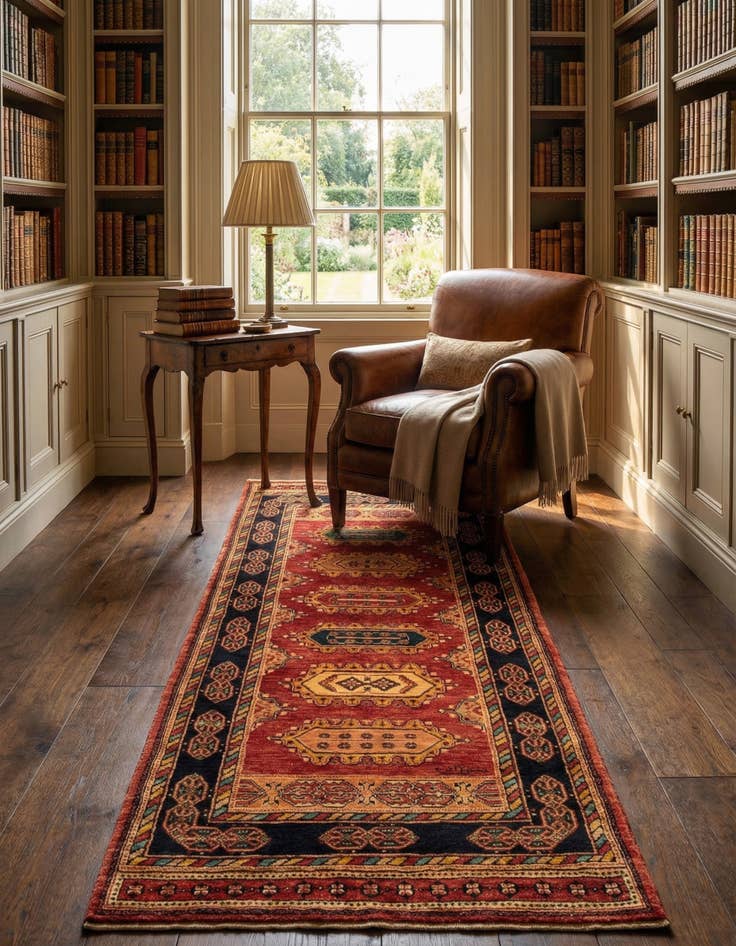 Detail image of 2' 7 x 6' 11 Kashkuli Runner Rug