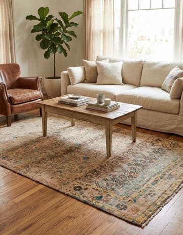 3' 9 x 6' 7 Hand Knotted Ultra Vintage Persian Wool Rug