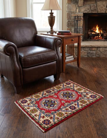 2' 1 x 2' 11 Hand Knotted Kazak Rug